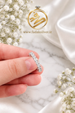 رینگ نقره زنانه پشت حلقه نگینمربعی
