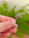رینگ نقره زنانه پشت حلقه نگینمربعی